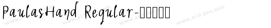 PaulasHand Regular字体转换